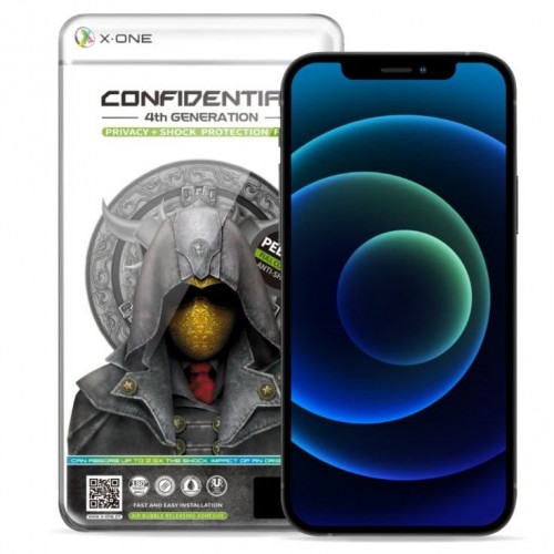 TEMPERED GLASS 9H X-ONE EXTREME SHOCK ELIMINATOR 4th GEN PRIVACY FOR APPLE IPHONE 14 PRO