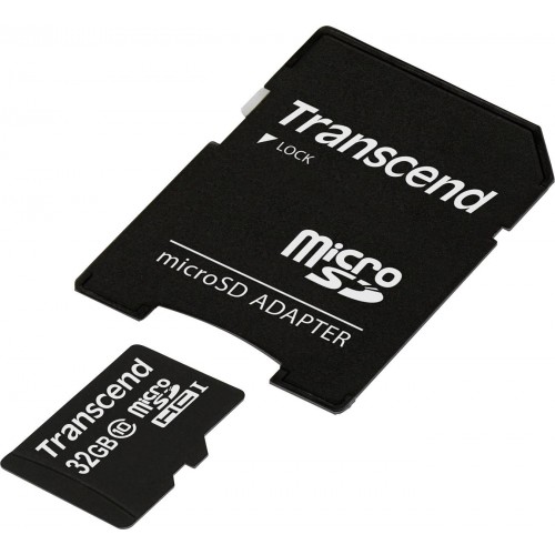 MICRO SDHC TRANSCEND 32GB CLASS 10 TS32GUSDHC10 WITH ADAPTER