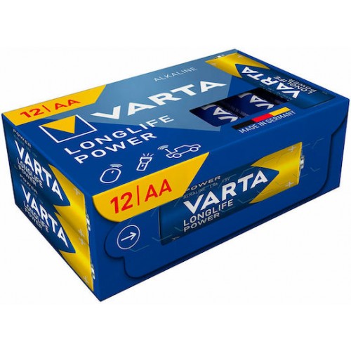 BATTERIES VARTA LONGLIFE POWER AA LR 6 CUBE (1X12)