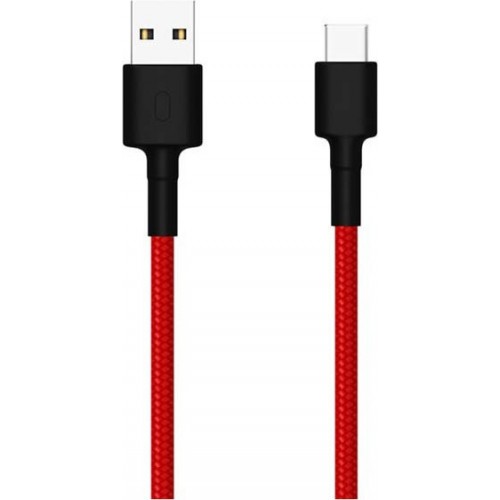 CABLE ORIGINAL XIAOMI BRAIDED USB TYPE C 1m RED SJV4110GL