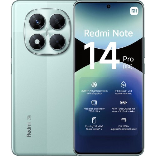 XIAOMI REDMI NOTE 14 PRO 256GB 8GB 5G DUAL GREEN 24090RA29G
