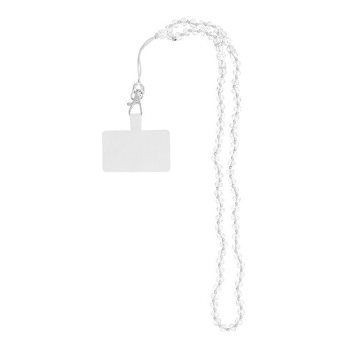 CRYSTAL DIAMOND PENDANT FOR THE PHONE / CORD LENGTH 74cm WHITE