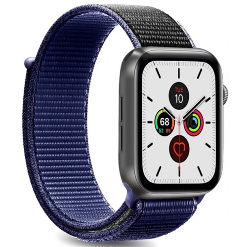 PURO SPORT NYLON BAND FOR APPLE WATCH 42/44/45 SPACE BLUE AW44SPORTSPBLUE