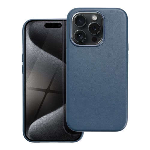 ΘΗΚΗ ΓΙΑ APPLE IPHONE 15 PRO LEATHER MAG COVER NAVY