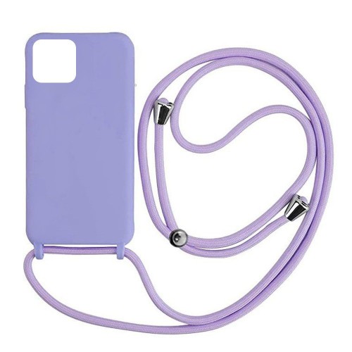 ΘΗΚΗ ΓΙΑ APPLE IPHONE 14 PRO COLOURED SILICONE CORD BACK COVER PURPLE
