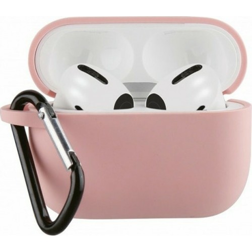 ΘΗΚΗ ΓΙΑ APPLE AIRPODS 3 VIVANCO SILICONE WITH CARABINER PINK (62755)