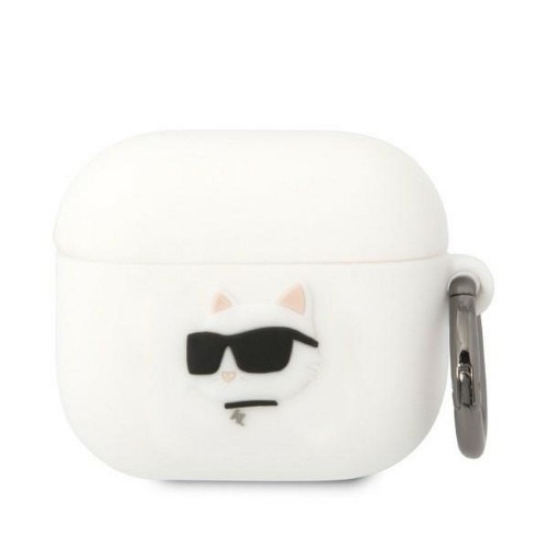 ΘΗΚΗ ΓΙΑ APPLE AIRPODS 3 KARL LAGERFELD 3D SIL NFT CHOUPETTE ORIGINAL WHITE KLA3RUNCHH 