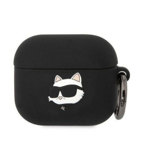 ΘΗΚΗ ΓΙΑ APPLE AIRPODS 3 KARL LAGERFELD 3D SIL NFT CHOUPETTE ORIGINAL BLACK KLA3RUNCHK 