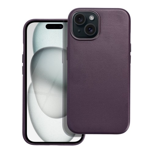 ΘΗΚΗ ΓΙΑ APPLE IPHONE 15 LEATHER MAG COVER PURPLE