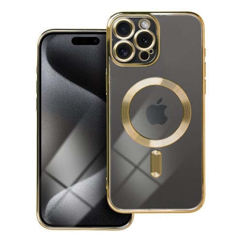 ΘΗΚΗ ΓΙΑ APPLE IPHONE 15 PRO MAX ELECTRO MAG COVER GOLD
