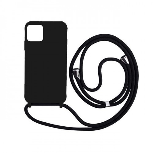 ΘΗΚΗ ΓΙΑ APPLE IPHONE 14 PLUS SILICONE CORD BACK COVER BLACK