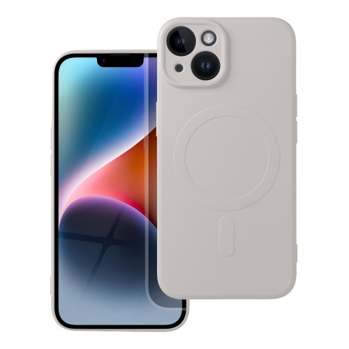 ΘΗΚΗ ΓΙΑ APPLE IPHONE 14 SILICONE MAG COVER ANTIQUE WHITE
