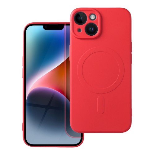 ΘΗΚΗ ΓΙΑ APPLE IPHONE 14 PLUS SILICONE MAG COVER RED