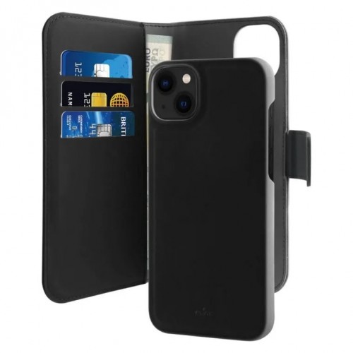 ΘΗΚΗ ΓΙΑ APPLE IPHONE IPHONE 14/13 PURO ECO-LEATHER WALLET DETACHABLE BLACK IPC1461BOOKC3BLK