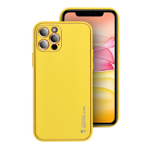 ΘΗΚΗ ΓΙΑ APPLE IPHONE 15 LEATHER YELLOW