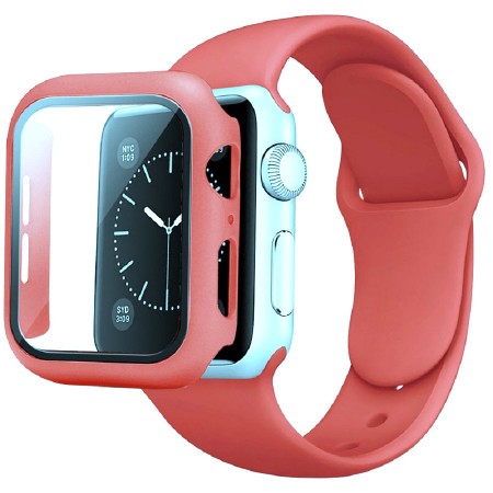 CASE AND STRAP FOR APPLE WATCH 42mm PINK
