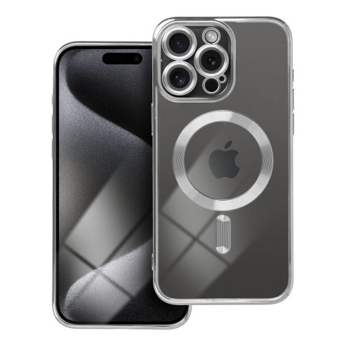 ΘΗΚΗ ΓΙΑ APPLE IPHONE 15 PRO ELECTRO MAG COVER SILVER