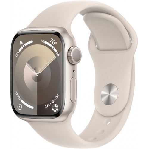 APPLE WATCH 9 45mm STARLIGHT ALUMINIUM CASE SPORTBAND STARLIGHT M/L MR973 EU