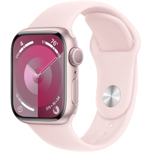 APPLE WATCH 9 45mm PINK ALUMINIUM CASE SPORTBAND LIGHT PINK M/L MR9H3 EU