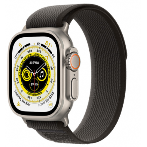APPLE WATCH ULTRA 49mm TITANIUM TRAIL LOOP S/M BLACK/GREY EU MQFW3