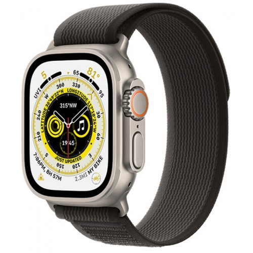 APPLE WATCH ULTRA 49mm TITANIUM TRAIL LOOP M/L BLACK/GREY EU MQFX3