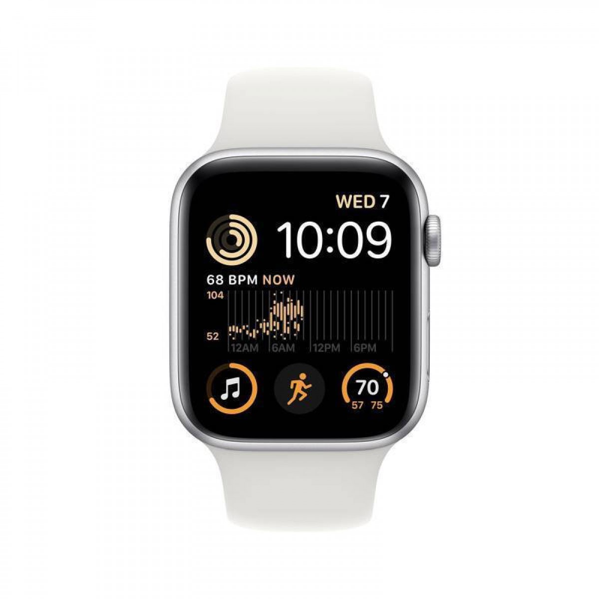APPLE WATCH SE 44mm 2022 GPS SILVER SPORT BAND MNK23 EU