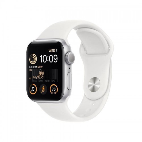 APPLE WATCH SE 44mm 2022 GPS SILVER SPORT BAND MNK23 EU