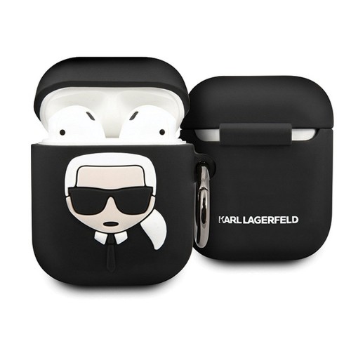 Θηκη για Apple Airpods Karl Lagerfeld Black KLACCSILKHBK
