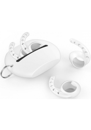 Puro 2Set Tips With Silicone Case για Apple Airpods APPAD White (APPAD-WHI)