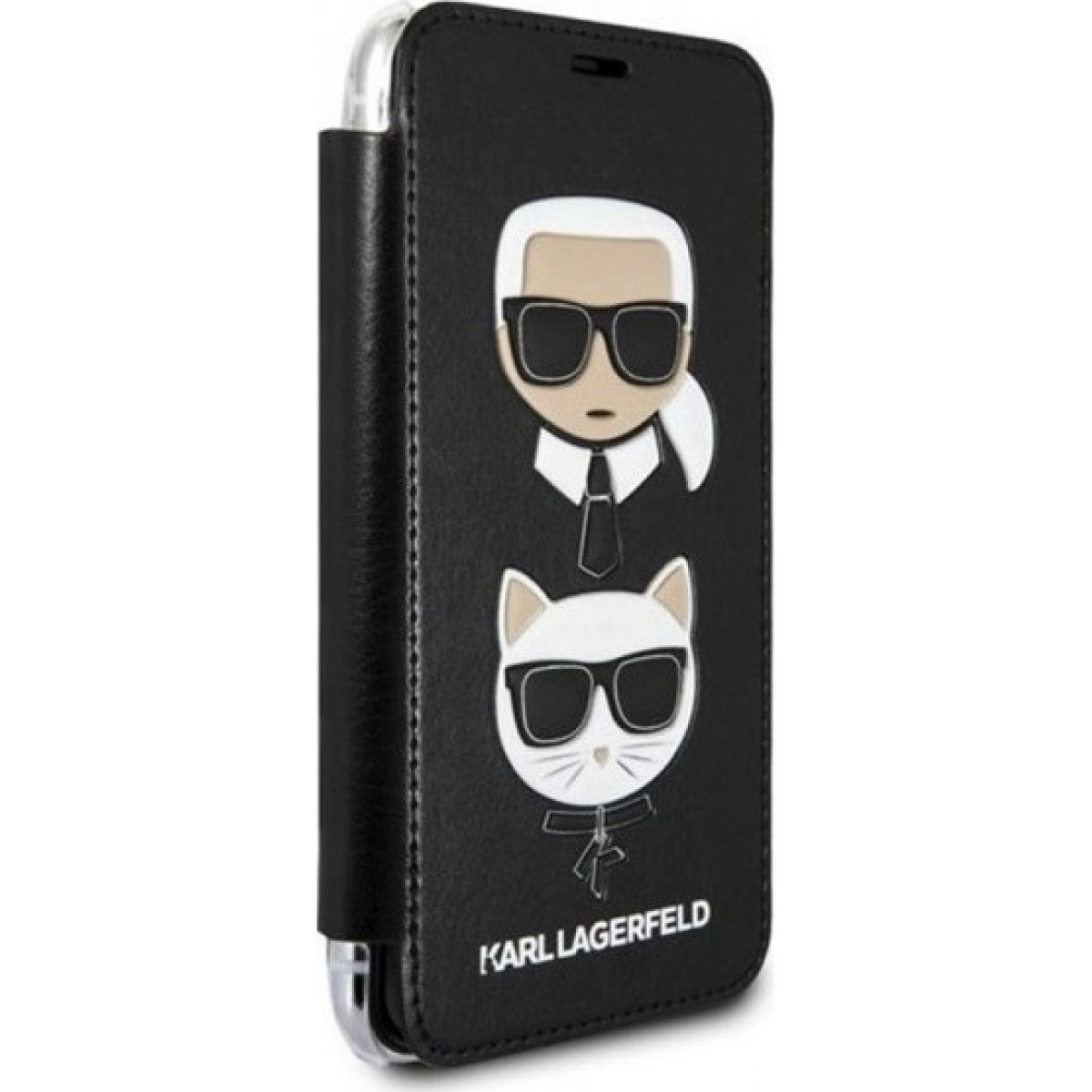Θήκη για Apple Iphone XS Max FacePlate Karl Lagerfeld Black (KLFLBKI65KICKC)