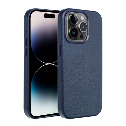 ΘΗΚΗ ΚΙΝ. ΤΗΛ. LEATHER MAG COVER IPHONE 16 PRO MAX BLUE