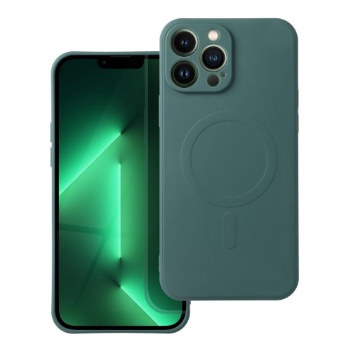 ΘΗΚΗ ΚΙΝ. ΤΗΛ. SILICONE MAG COVER COMPATIBLE WITH MAGSAFE SAMSUNG A56 DARK GREEN