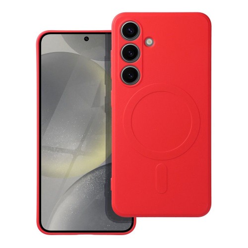 ΘΗΚΗ ΚΙΝ. ΤΗΛ. SILICONE MAG COVER COMPATIBLE WITH MAGSAFE SAMSUNG S25 FE RED