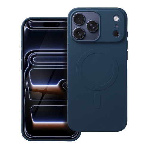 ΘΗΚΗ ΚΙΝ. ΤΗΛ. SILICONE MAG COVER (BIG HOLE) IPHONE 17 PRO MAX COMPATIBLE WITH MAGSAFE BLUE