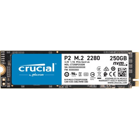 SSD CRUCIAL P2 250GB PCIE M.2 NVME CT250P2SSD8