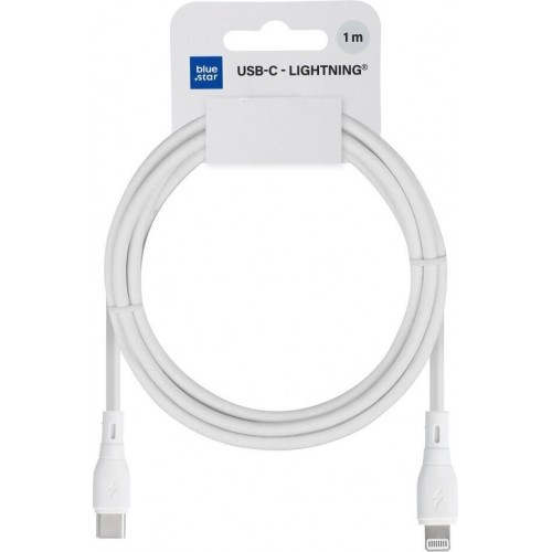 BLUE STAR ECO CABLE 2,4A 27W TYPE C TO LIGHTNING PJ72-18-3 1M WHITE